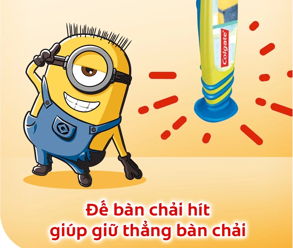  Bộ 2 bàn chải Colgate Minion Twin cho bé từ 5-9 tuổi 