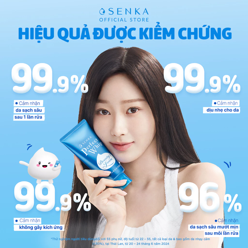  Sữa rửa mặt mướt mịn sạch sâu SENKA PERFECT WHIP 120 g 