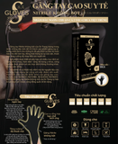  Găng tay y tế không bột nitrile Sgloves MÀU ĐEN 3.5g. Hộp 100 chiếc 