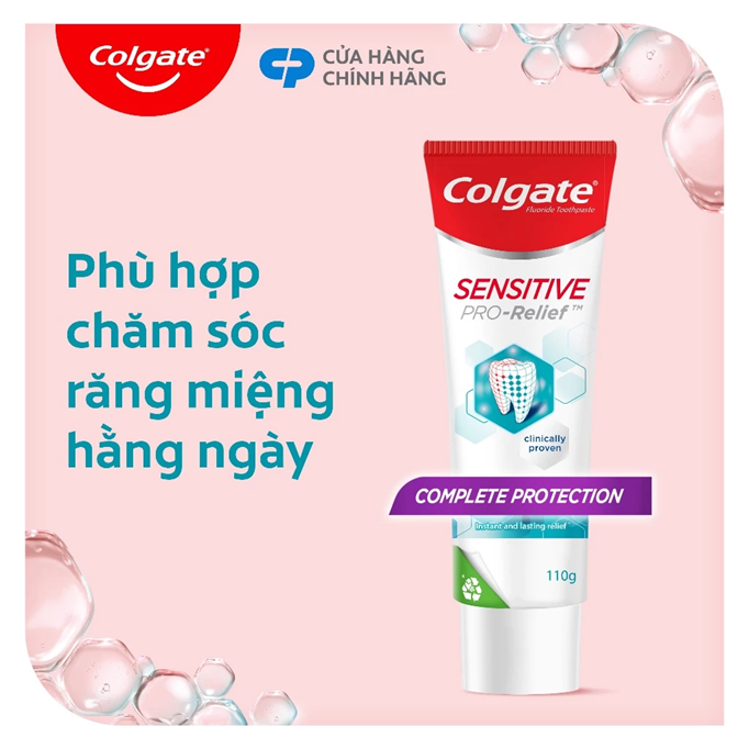  Kem đánh răng Colgate ngăn ê buốt Sensitive Pro Relief bảo vệ toàn diện cho răng nhạy cảm 110g 