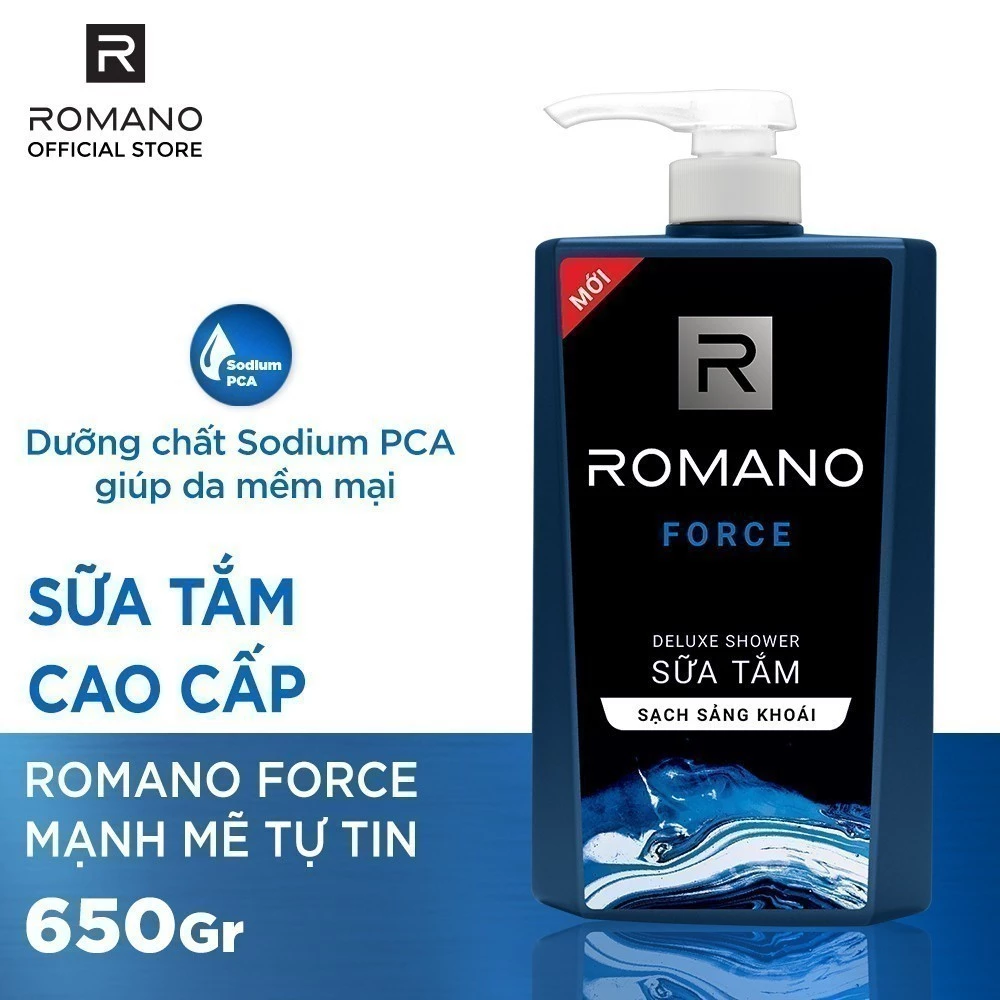  Sữa tắm Romano hương nước hoa Classic/ Attitude/ Force/ Gentleman 650g/chai - 4 mùi hương 