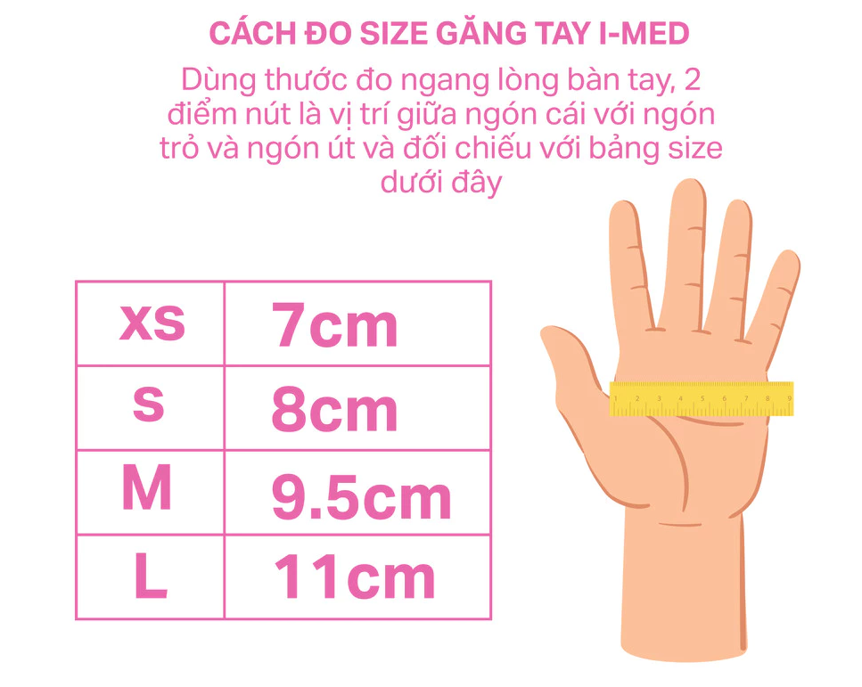  Găng tay y tế Imed Latex Không Bột 4.8g 100 chiếc/hộp 