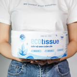  Giấy vệ sinh giấy cuộn cao cấp Ecotissue cuộn lớn 700gr tiết kiệm mềm mịn dai thấm hút tốt 