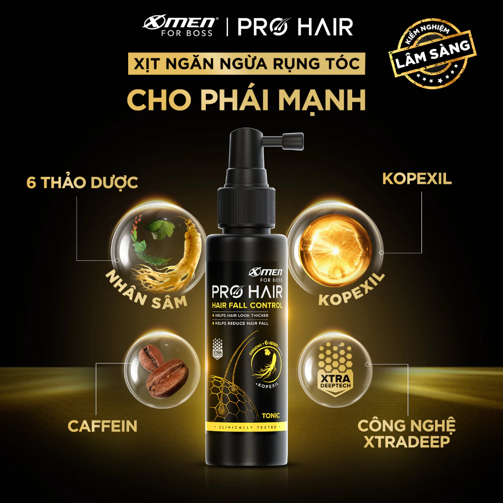  Dầu gội Thảo Dược X-Men For Boss Pro Hair 350g Nuôi Dưỡng Da Đầu Từ Gốc, Sạch Gàu và Giảm Gãy Rụng 