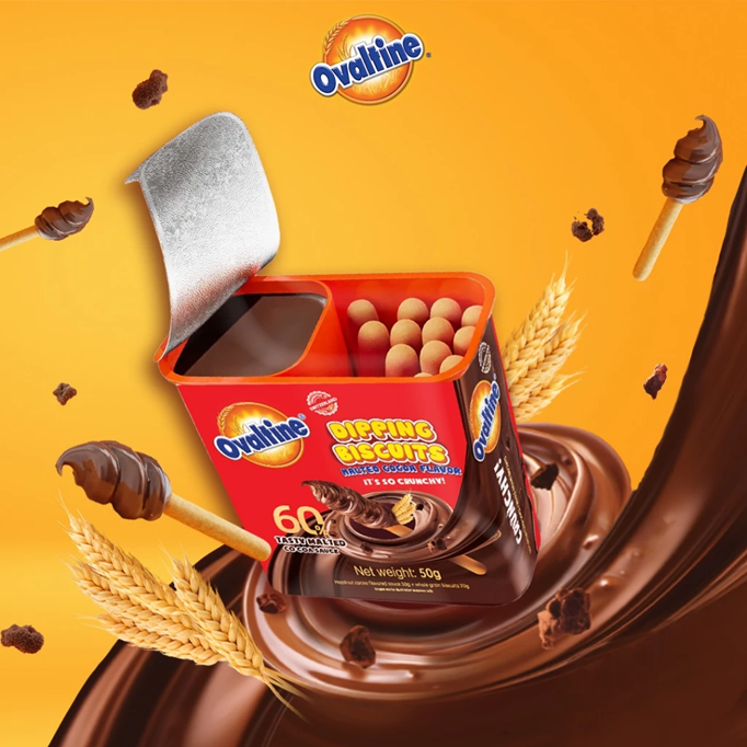  Bánh quy que chấm Sô-cô-la Ovaltine (6 hộp/khay) 
