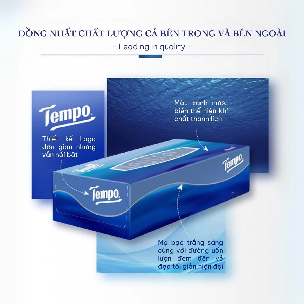  Khăn Giấy Rút Cao Cấp Tempo - 3 Lớp Bền Dai, không kích ứng da - Thương hiệu Đức - An Toàn Cho Da 