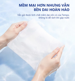  Khăn Giấy Rút Cao cấp Tempo Velvet Không Mùi 4 Lớp Bền Dai, An Toàn Thương Hiệu Đức (LỐC 4 GÓI) 