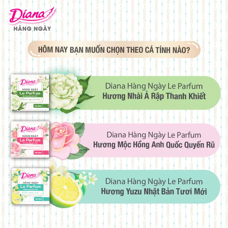  Diana Hàng ngày Le Parfum hương Yuzu Nhật Bản 40 miếng/gói 
