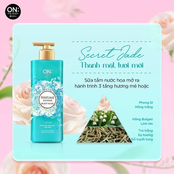  Sữa tắm dưỡng ẩm hương nước hoa On The Body Perfume 500g 