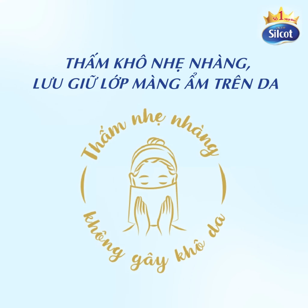  Khăn khô lau mặt Silcot 40 miếng 