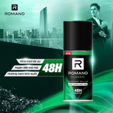  Lăn khử mùi Romano Khử mùi vượt trội, Hương nam tính suốt 48H 50ml / 65ml 