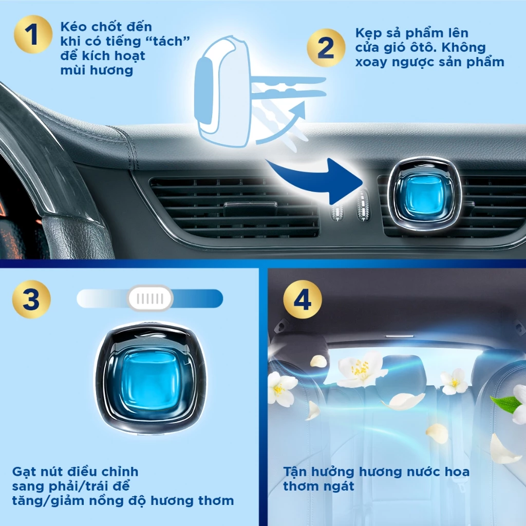  Nước hoa khử mùi ô tô Ambi Pur hương Oải Hương 2.2ML | nước hoa ô tô cao cấp, khử mùi ô tô, thơm ô tô 