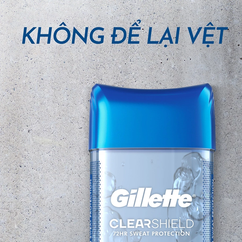  Gel Khử Mùi GILLETTE 107g, Giảm tiết mồ hôi hiệu suất 72 giờ hương tươi mới, mát lạnh - Mỹ 