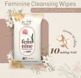  Khăn ướt phụ khoa vệ sinh vùng kín phụ nữ EcoWipes gói 10 tờ hương tự nhiên 