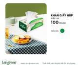  Khăn Giấy Lụa LET-GREEN 100 Tờ/Hộp, 2 Lớp/Tờ, Hương hoa 