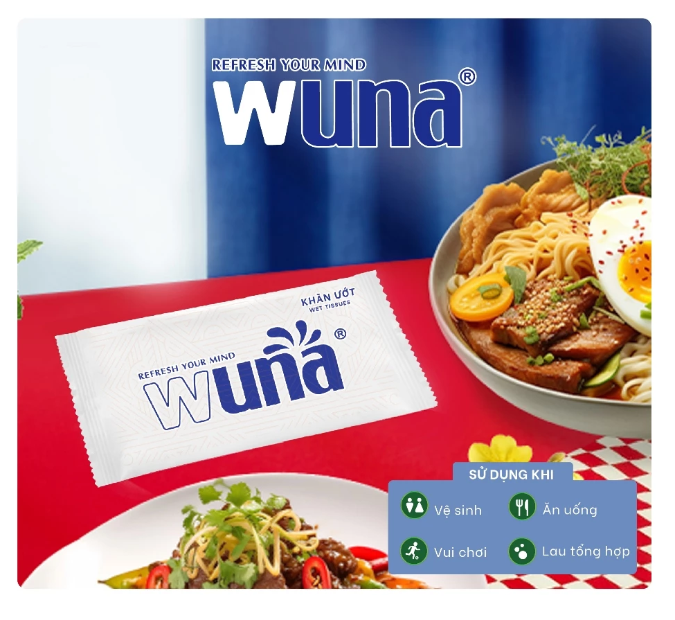  Set 100 Cái Khăn Lạnh Super WUNA 20x25cm - Vải Không Dệt Cao Cấp, Mềm Mại 