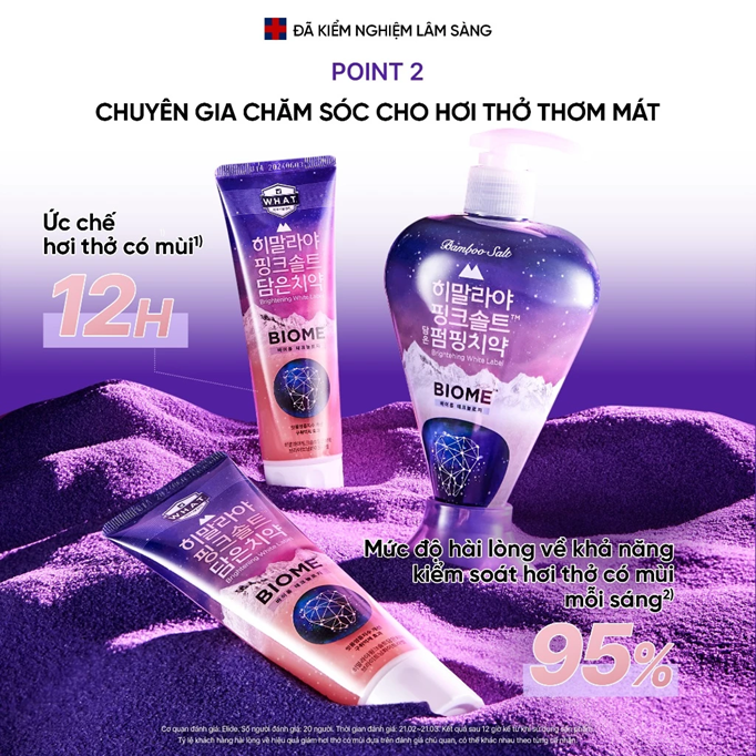  Kem đánh răng Bamboo Salt Himalaya Pinksalt Pumping Biome 285g 