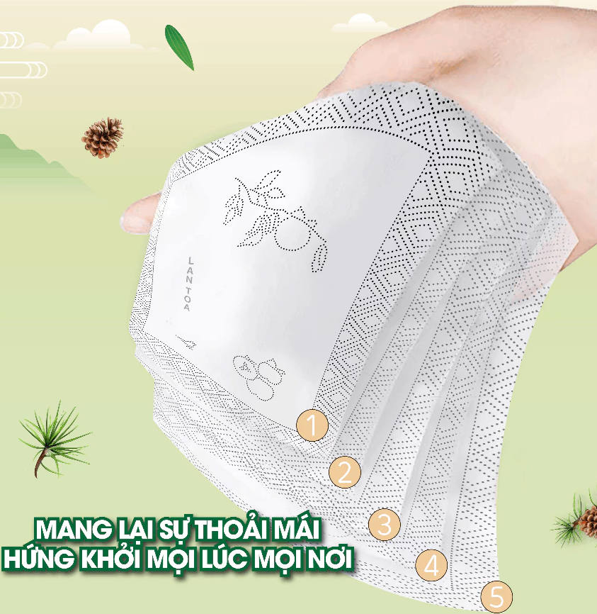 Giấy Dưỡng Ẩm Dân Gian MyLan Cao Cấp Dày Dai Mềm Mịn Thấm Hút Tốt 175x120mm 144 Tờ 