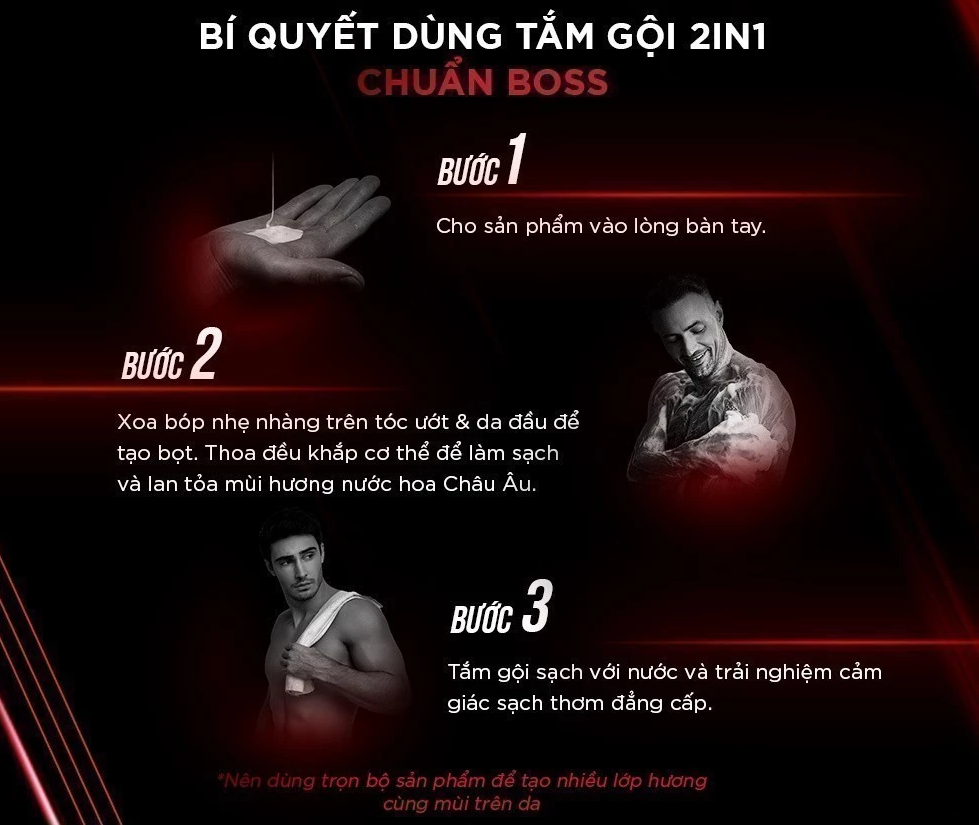  Tắm Gội Nam X-Men for Boss Intense 850g/ Legend 830g Hương Nước Hoa Châu Âu Sang Trọng Lịch Lãm 
