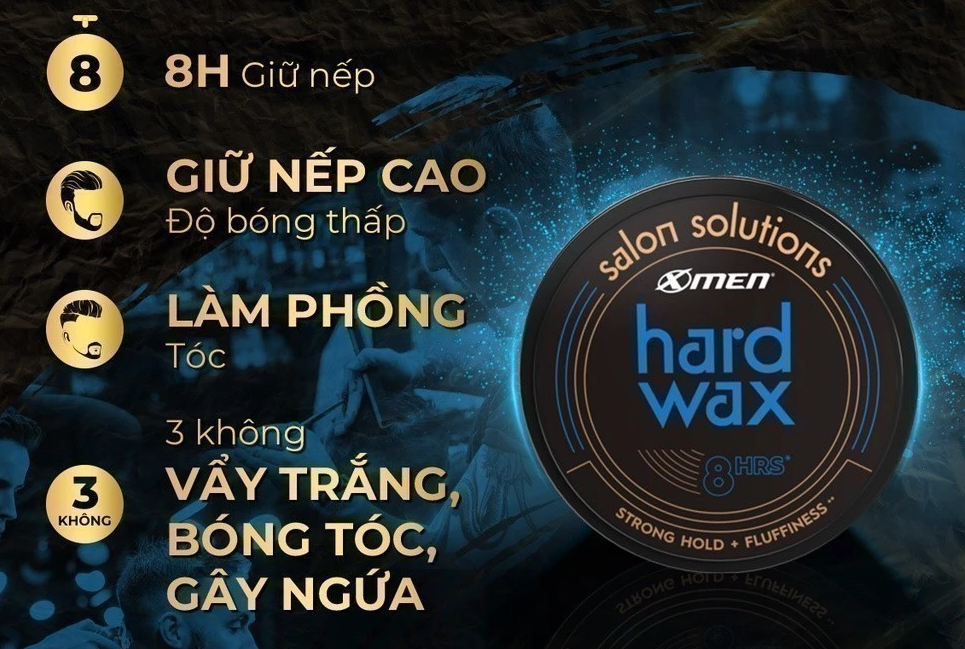  Sáp Vuốt Tóc Nam XMen Salon Solution 65g - Tạo Kiểu Tóc, Giữ Nếp 8H, Không Bóng Tóc, Không Gây Ngứa 
