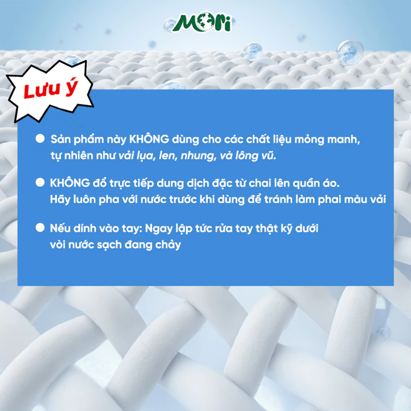  Cặp Tẩy Mốc Quần Áo MORI, Thuốc Tẩy Quần Áo Màu - Sạch Bay Vết Mốc, Giữ Nguyên Màu Vải 500 ml 