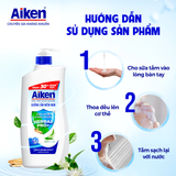  Sữa tắm sạch khuẩn Aiken thảo mộc Dưỡng ẩm mềm mịn, Ngừa mụn sáng da 845g 