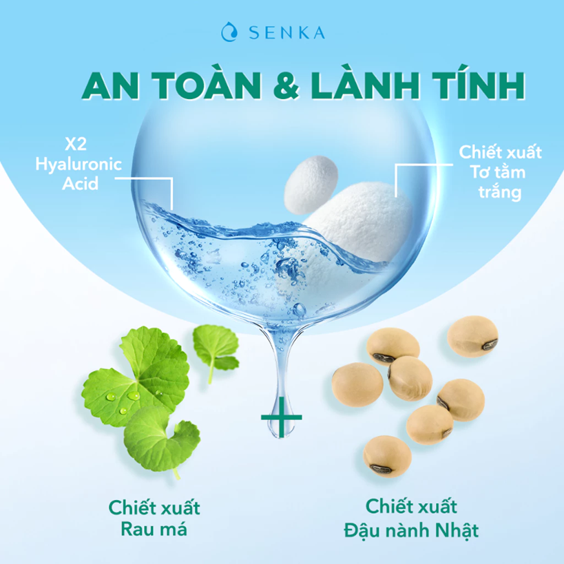  Sữa Rửa Mặt Rau Má Lành Tính SENKA PERFECT WHIP LOW pH CALMING CICA 120 g 
