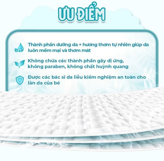  Khăn ướt cao cấp Ecobi gói 80 tờ không mùi 