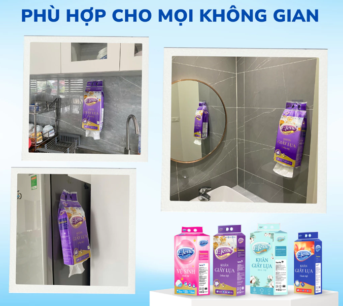  Giấy Rút Đáy Đa Năng Elene 4 Lớp Cao Cấp, Mềm Mịn, An Toàn 