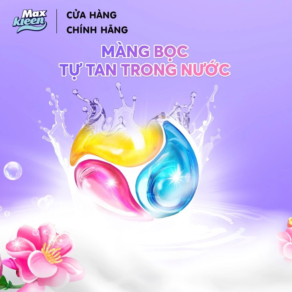  Túi Viên Giặt Xả MaxKleen Hương Dấu Ấn Ngọt Ngào 34 viên 