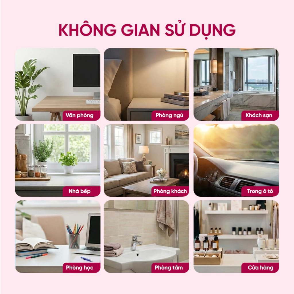  Lọ tỏa hương KUNO hương thơm tự nhiên, Lọ thơm phòng khử mùi 360 độ thế hệ mới thơm lâu 45 ngày 