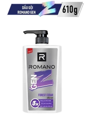  Tắm gội cho nam 2in1 cho nam / Dầu gội nam Romano Gen Z hương Sea Breeze/ Forest Cedar 610g / chai - 