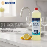  Nước rửa chén hương chanh Becker KI1-C - pH 5 - Dịu nhẹ da tay, tiết kiệm nước (Nhập khẩu Đức) 