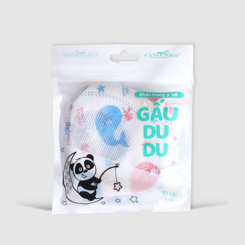  Khẩu trang Gấu Dudu Kids Famapro 3 lớp 