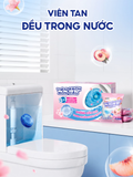  Viên Sạch Bồn Cầu Geto Hương Đào viên thả bồn cầu tẩy sạch mảng bám, khử mùi diệt vi khuẩn 50G/gói 