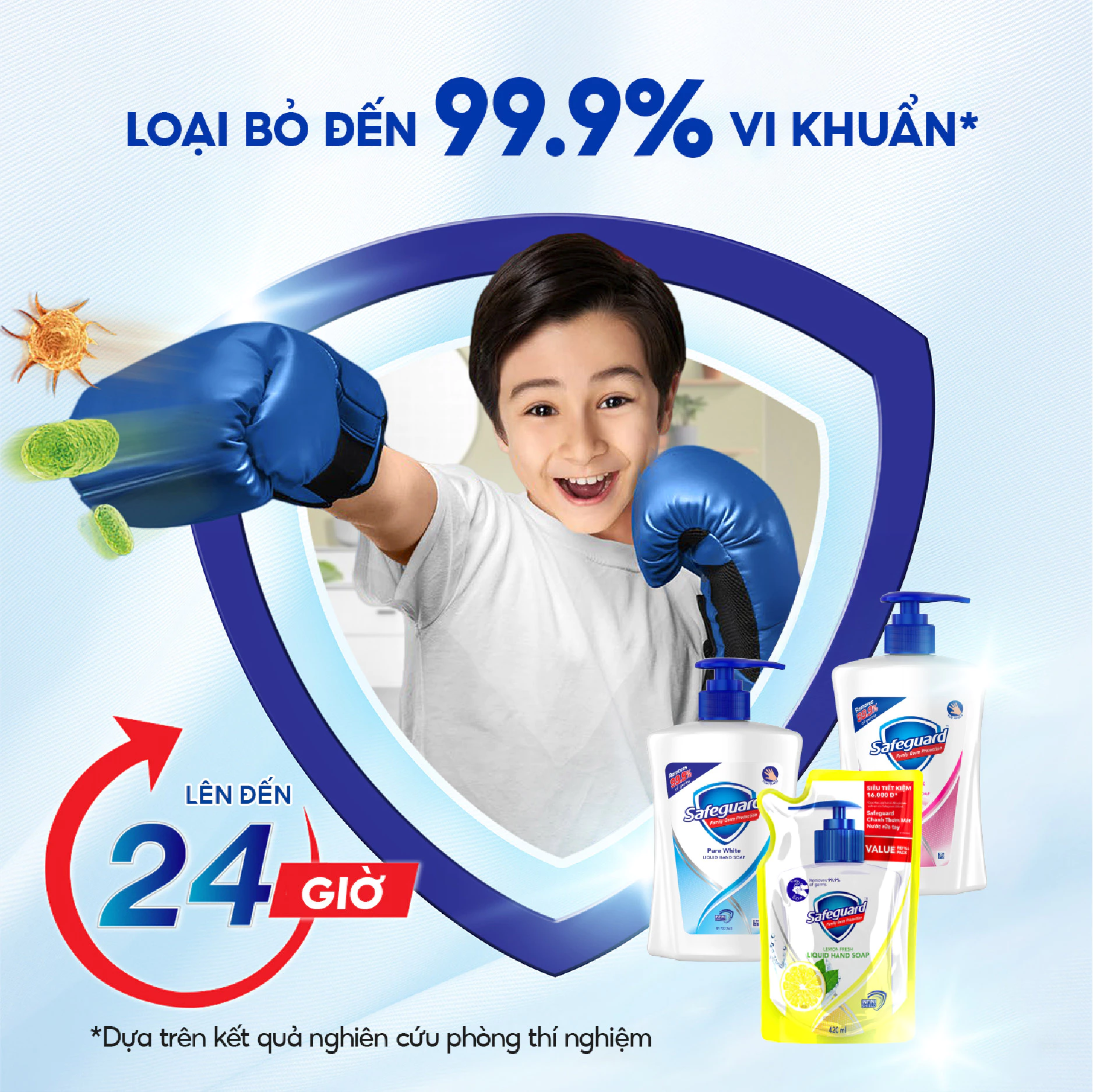  Nước Rửa Tay SAFEGUARD Sạch 99,9% Vi Khuẩn & Dịu Nhẹ Cho Da - Túi 420ML -Thái Lan 