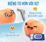  Khăn ướt đi toilet có thể xả trong bồn cầu Flushable EcoWipes gói 20 tờ hương tự nhiên 
