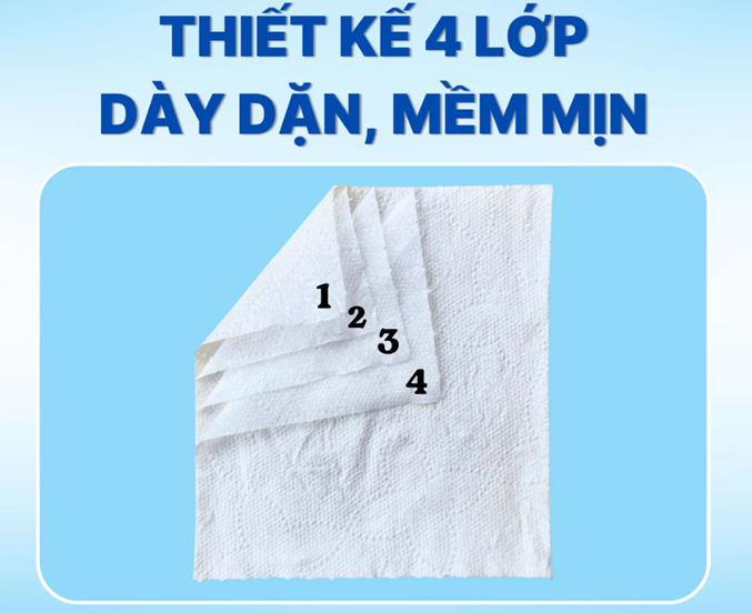  Giấy Vệ Sinh Elene 6 Cuộn 4 Lớp Cao Cấp, Mềm Mịn, An Toàn, Tan Ngay Trong Nước (Có Lõi/Không Lõi) 