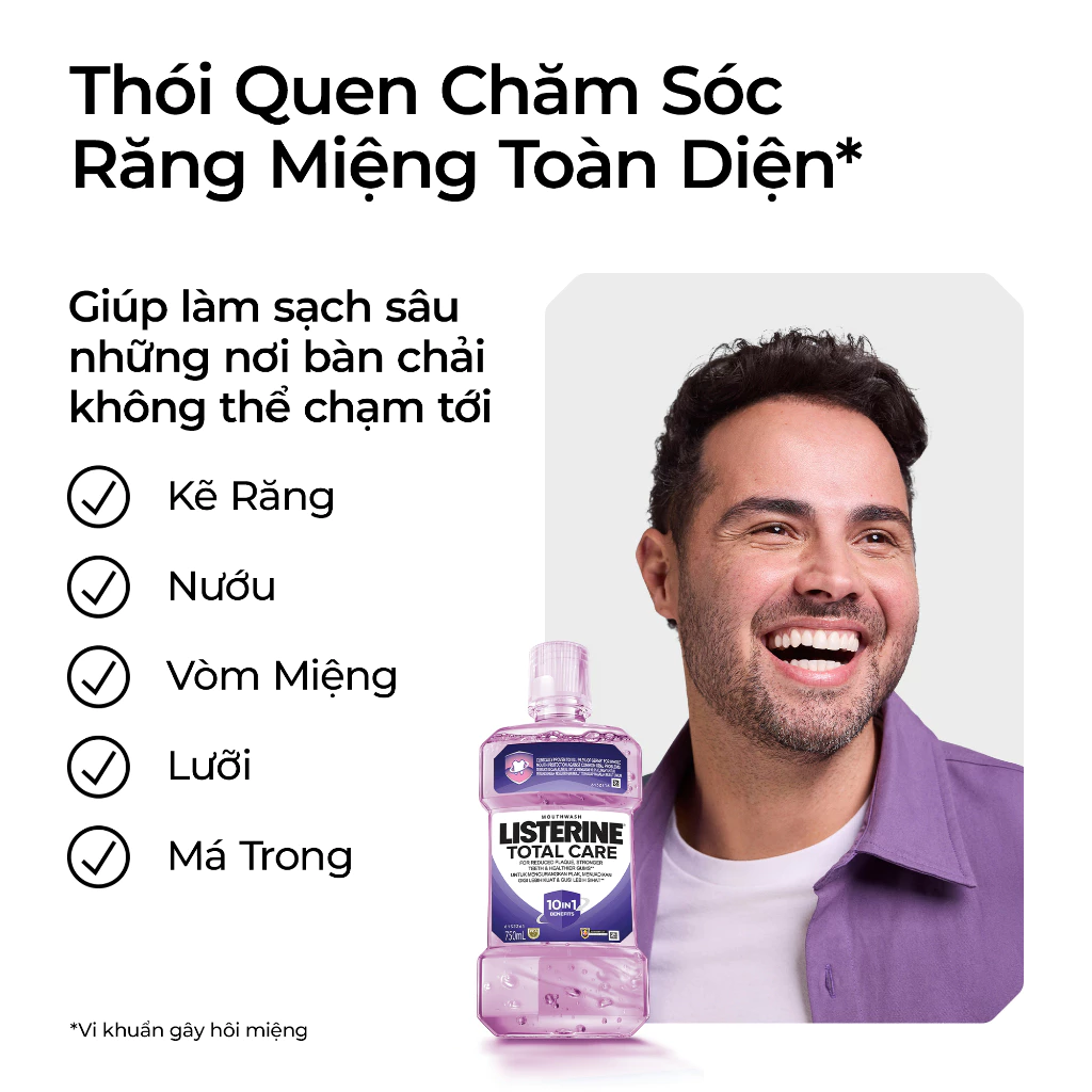  Nước súc miệng chăm sóc toàn diện Listerine Total Care Mouthwash 750ml 