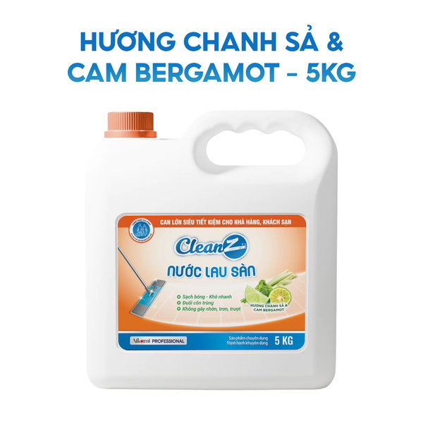  Nước Lau Sàn CleanZ Chiết Xuất Thiên Nhiên Sạch Bóng, Thơm Lâu, Lành Tính 5-10kg 