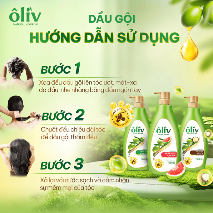  Dầu Gội ÔLIV Nuôi Dưỡng Tóc Chắc Khỏe Bồng Bềnh/Ngăn Gãy Rụng/Phục Hồi Hư Tổn 250ML/650ML/1L 
