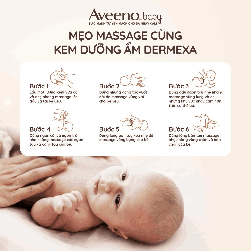  Kem Dưỡng Ẩm Cho Bé Aveeno Baby Giúp Làm Dịu Da Bị Chàm Dermexa Moisturising Cream 100g 