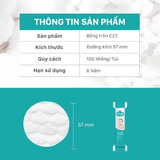  Túi 130 Miếng Bông Tẩy Trang Tròn CZ2 NIVA Bông Tự Nhiên 100% Mềm Mại An Toàn Cho Da Nhạy Cảm 