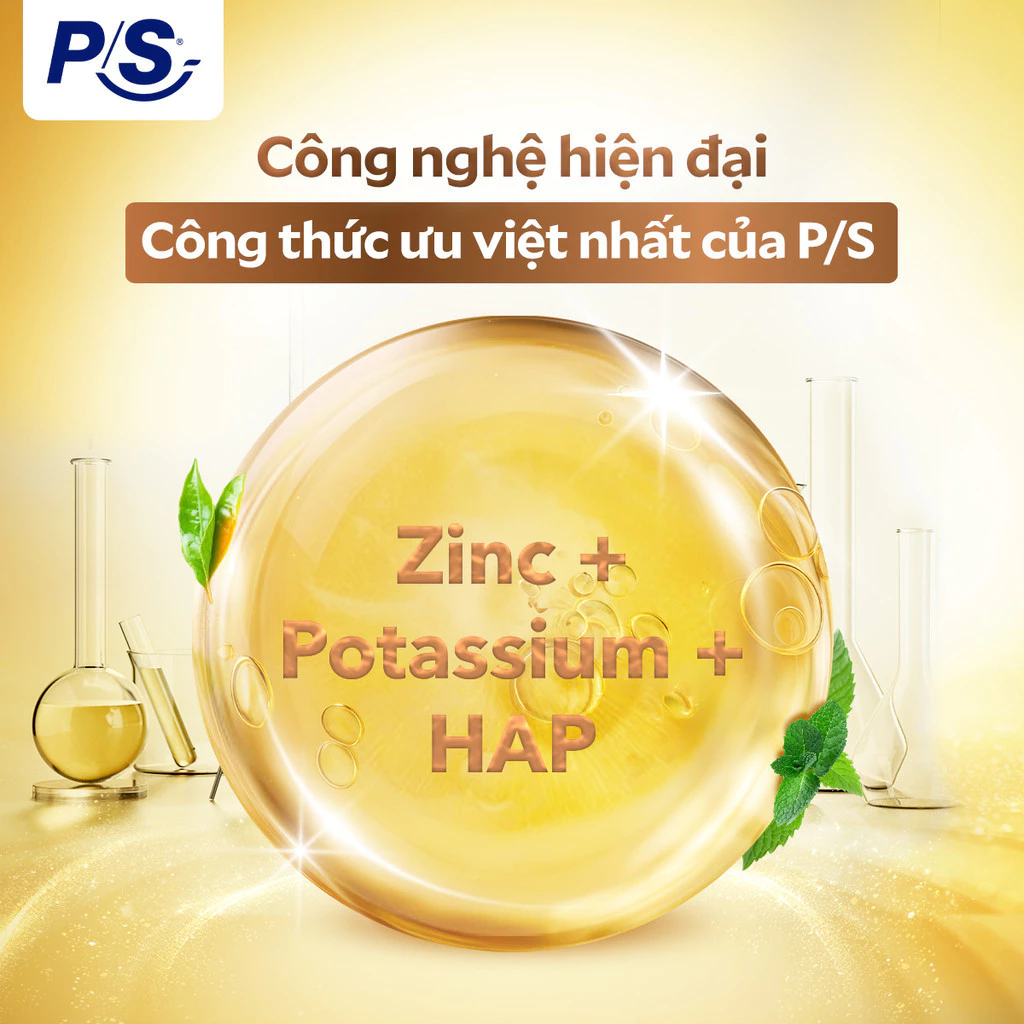  Kem đánh răng P/S Thảo Dược 100-150g, cho 10 lợi ích toàn diện, như giảm ê buốt, trắng răng, hơi thở thơm mát 