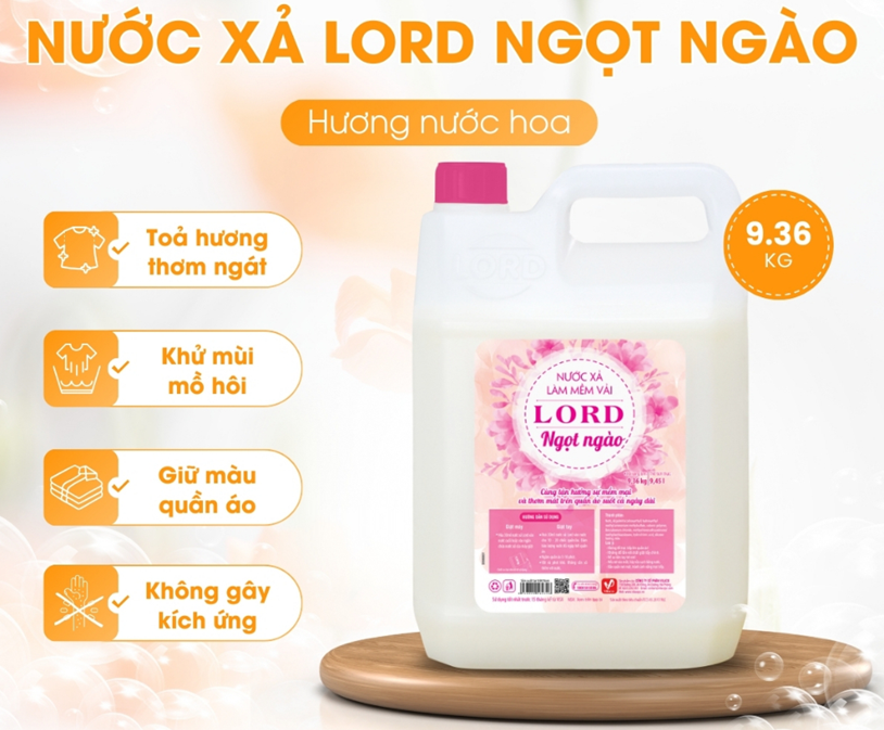  Nước xả làm mềm vải Lord 9.36 kg 