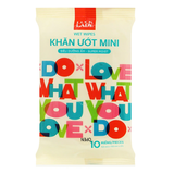  Khăn ướt mini LUCK LADY không mùi túi 6 gói (gói 10 miếng) Màu ngẫu nhiên 