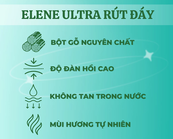  Giấy Lụa 5 Lớp Rút Đáy Elene Ultra 1600 Tờ Cao Cấp, Mềm Mịn, An Toàn 