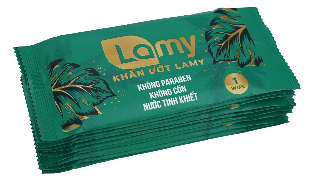  Khăn lạnh cao cấp khổ lớn Lamy gói 1 tờ hương tự nhiên 
