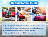  Nước Rửa Xe Sumo Wash & Wax 1 Lít XÁM Mới Nước Rửa Xe Bảo Vệ Nước Sơn Xe Rưa Xe Ô Tô 