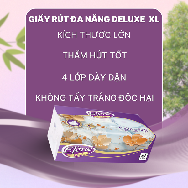  Giấy Đa Năng Elene Deluxe 4 Lớp - Gói 130 Rút 